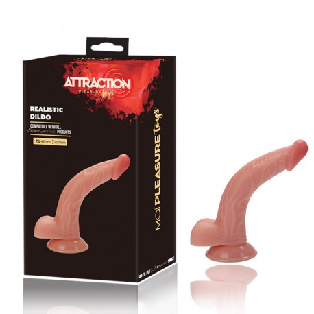Dildo Realístico Curvado con Ventosa 20 THE DILDO COLLECTION