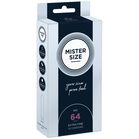Preservativo 10 und. Mister Size FEEL 64mm