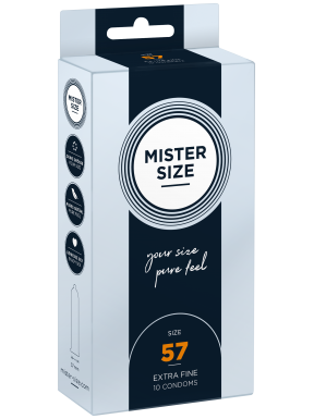 Preservativo 10 und. Mister Size FEEL 57mm