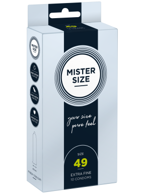 Preservativo 10 und. Mister Size FEEL 49mm