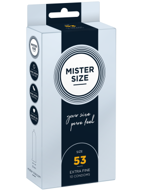 Preservativo 10 und. Mister Size FEEL 53mm