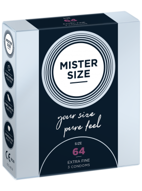 Preservativo 3 und. Mister Size FEEL 64mm