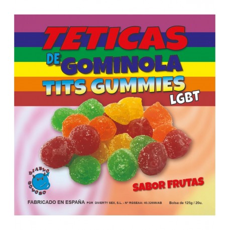 Gominolas Teticas Frutas con Azúcar LGTB