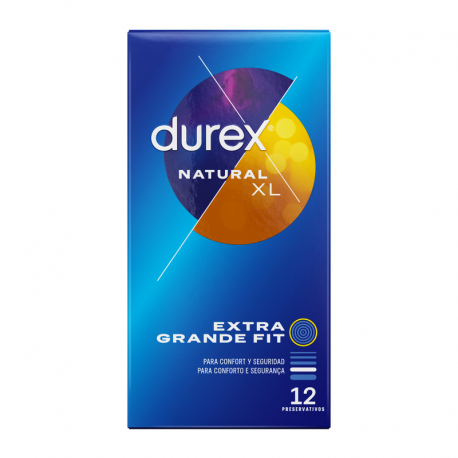Caja 12 Preservativos Natural Fit XL Durex