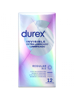 Caja 12 Preservativos INVISIBLE LUBRICADOS Durex