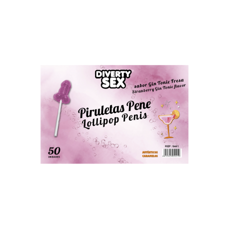 Piruleta Penis Gin Tonic Fresa