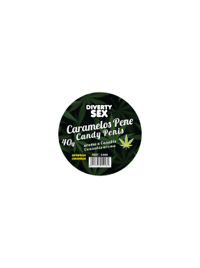 Bote de Caramelitos Penis Aroma Cannabis