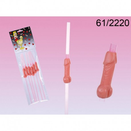 Pack de 6 Pajitas Penis