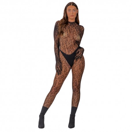 Catsuit de Rejilla Leopardo LJ