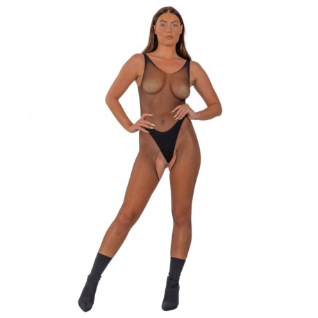 Bodystocking de Rejilla con Tirantes LJ