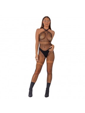 Bodystocking de Rejilla Cruzado LJ