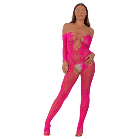 Bodystocking de Rejilla Aberturas Frontal LJ