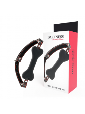 Mordaza Hueso Silicona DARKNESS-negra