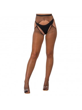 Panty de Rejilla con Abertura LJ