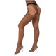 Panty de Rejilla de Abertura con Brillantes LJ