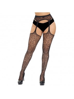 Panty Liguero Rejilla Brillantitos King Size LJ