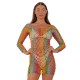 Mini Dress Manga Larga Rainbow LJ