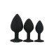 Kit 3 Plug Anal Silicona TOOSH-negro