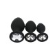 Kit 3 Plug Anal Silicona TOOSH-negro