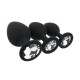 Kit 3 Plug Anal Silicona TOOSH-negro