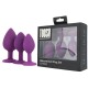 Kit 3 Plug Anal Silicona TOOSH-negro