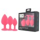 Kit 3 Plug Anal Silicona TOOSH-negro