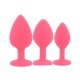 Kit 3 Plug Anal Silicona TOOSH-negro