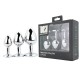 Kit 3 Plug Anal Metálicos Silver TOOSH