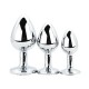 Kit 3 Plug Anal Metálicos Silver TOOSH