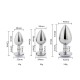 Kit 3 Plug Anal Metálicos Silver TOOSH