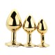Kit 3 Plug Anal Metálicos Dorado TOOSH