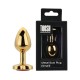 Plug Anal Metálico Dorado Corazón Rojo-S