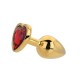 Plug Anal Metálico Dorado Corazón Rojo TOOSH