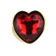 Plug Anal Metálico Dorado Corazón Rojo TOOSH
