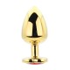 Plug Anal Metálico Dorado Corazón Rojo TOOSH