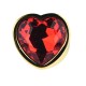 Plug Anal Metálico Dorado Corazón Rojo TOOSH