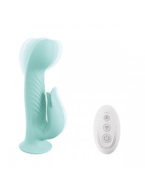 Vibrador Doble Giratorio con Ventosa RABBIT