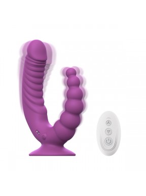 Vibrador Doble con Ventosa TEAZERS