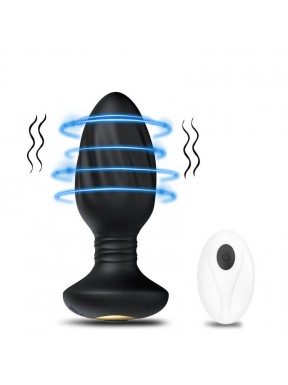 Plug Anal Vibrador C/R Giratorio SPINY