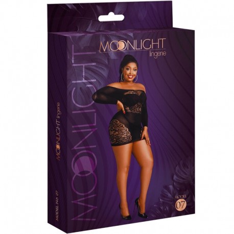 Vestido Rejilla Manga Larga MOONLIGHT Mod. 7