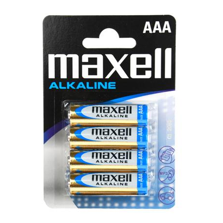 Pilas Alcalinas AAA MAXELL 4 uds.