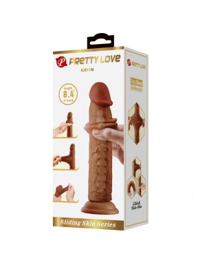 Dildo Realístico con Succión KEON 21 cm.-carne