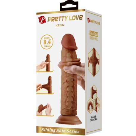 Dildo Realístico con Succión KEON 21 cm.-carne