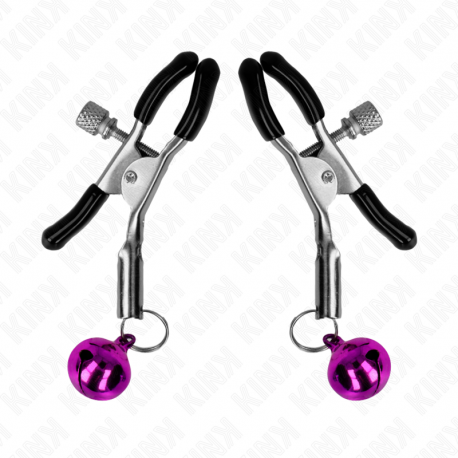 Pinzas Pezones con Campanilla Violeta KINK