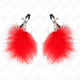 Pinzas Pezones Plumas KINK-rojas